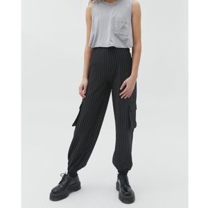 Urban Outfitters Pinstripe Cargo Joggers NWOT